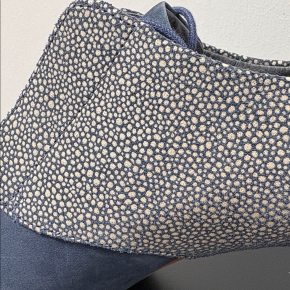 Camper Myriam platform Block heel nubuck suede leather blue white lace up US8.5 - Picture 7 of 13